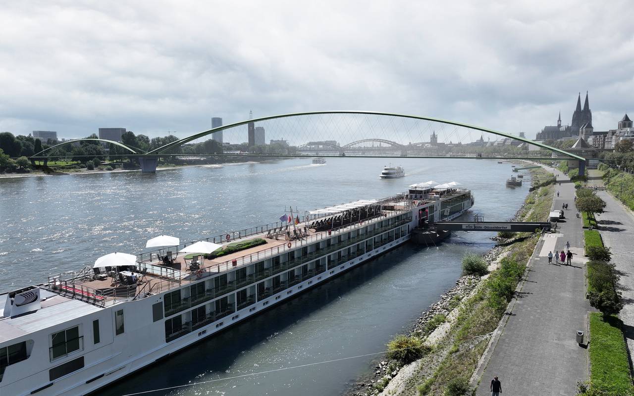 Grafik für die eine der zwei neuen Rheinbrücken in Köln