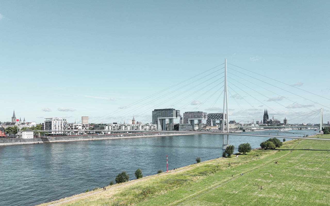 Grafil für die neue Rheinbrücke am Kölner Überring