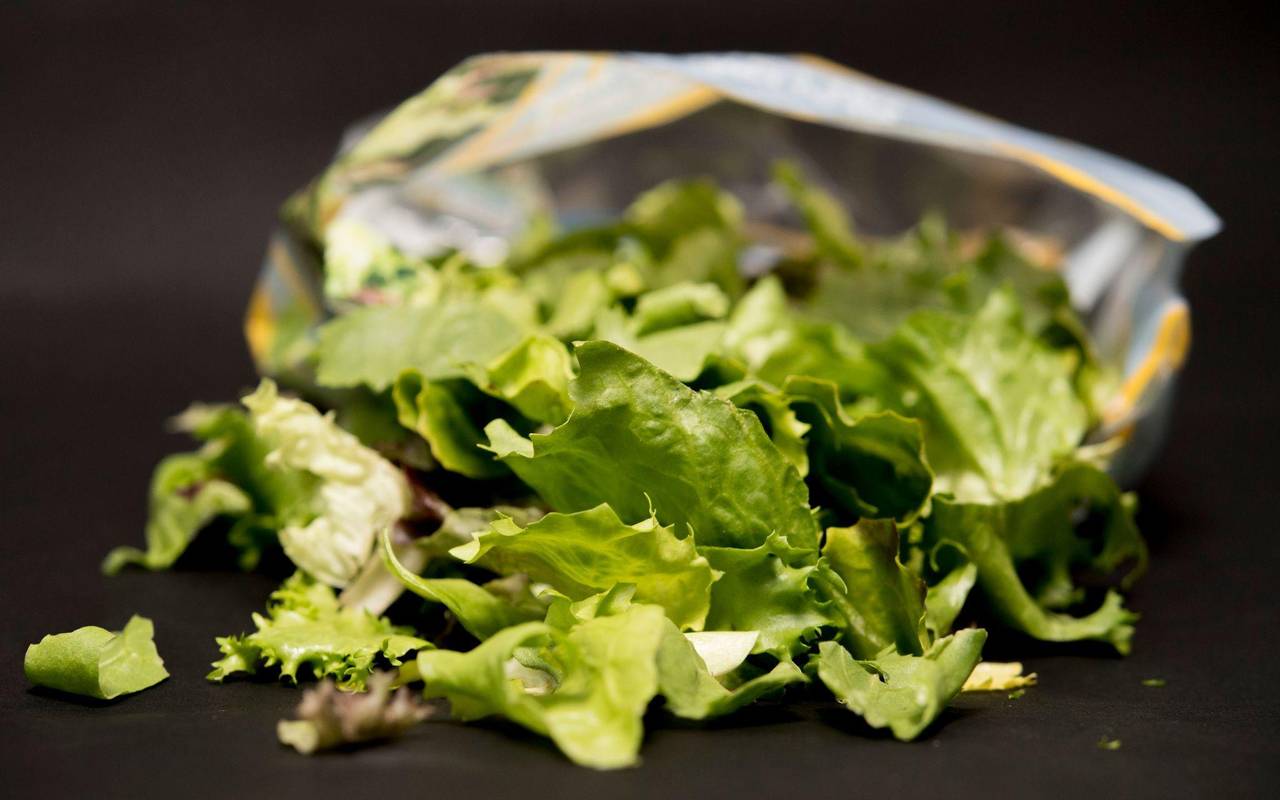Eine Packung Salatmischung