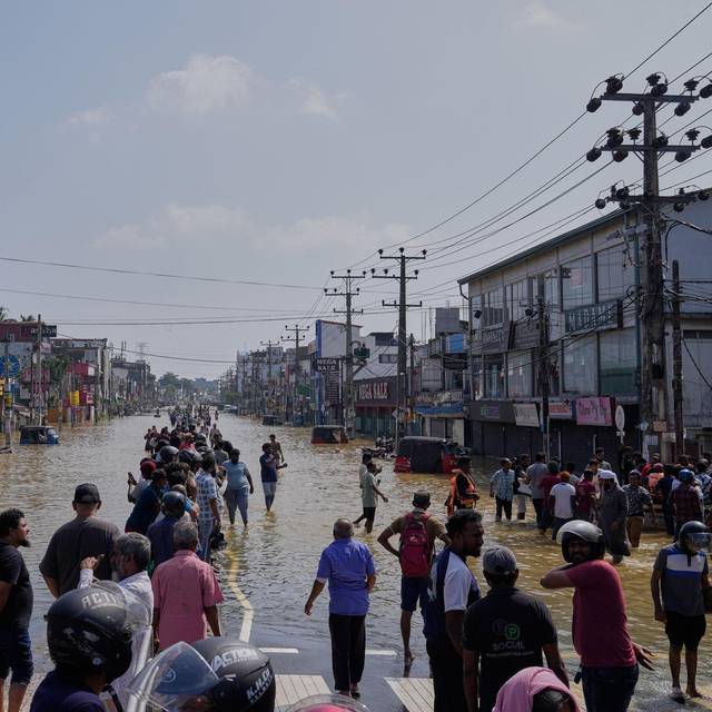 Überschwemmungen in Sri Lanka