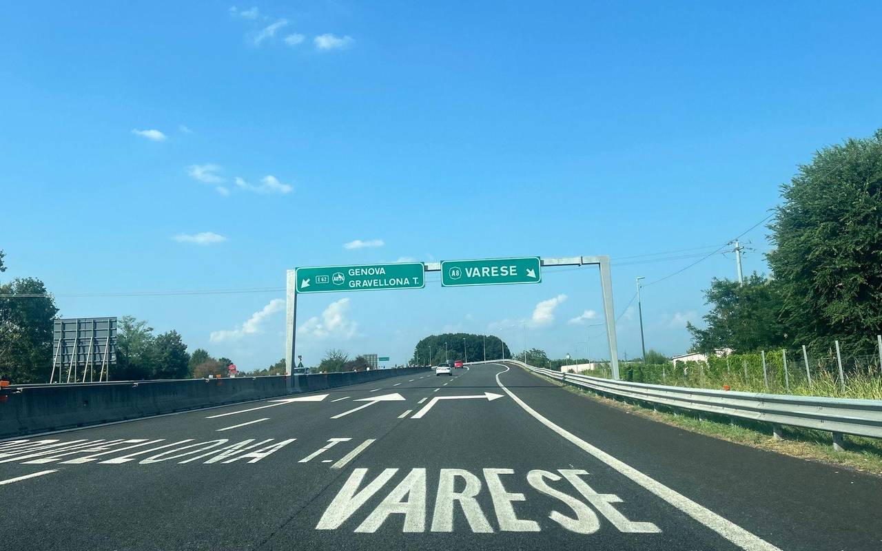 Autobahn zwischen Mailand und Varese
