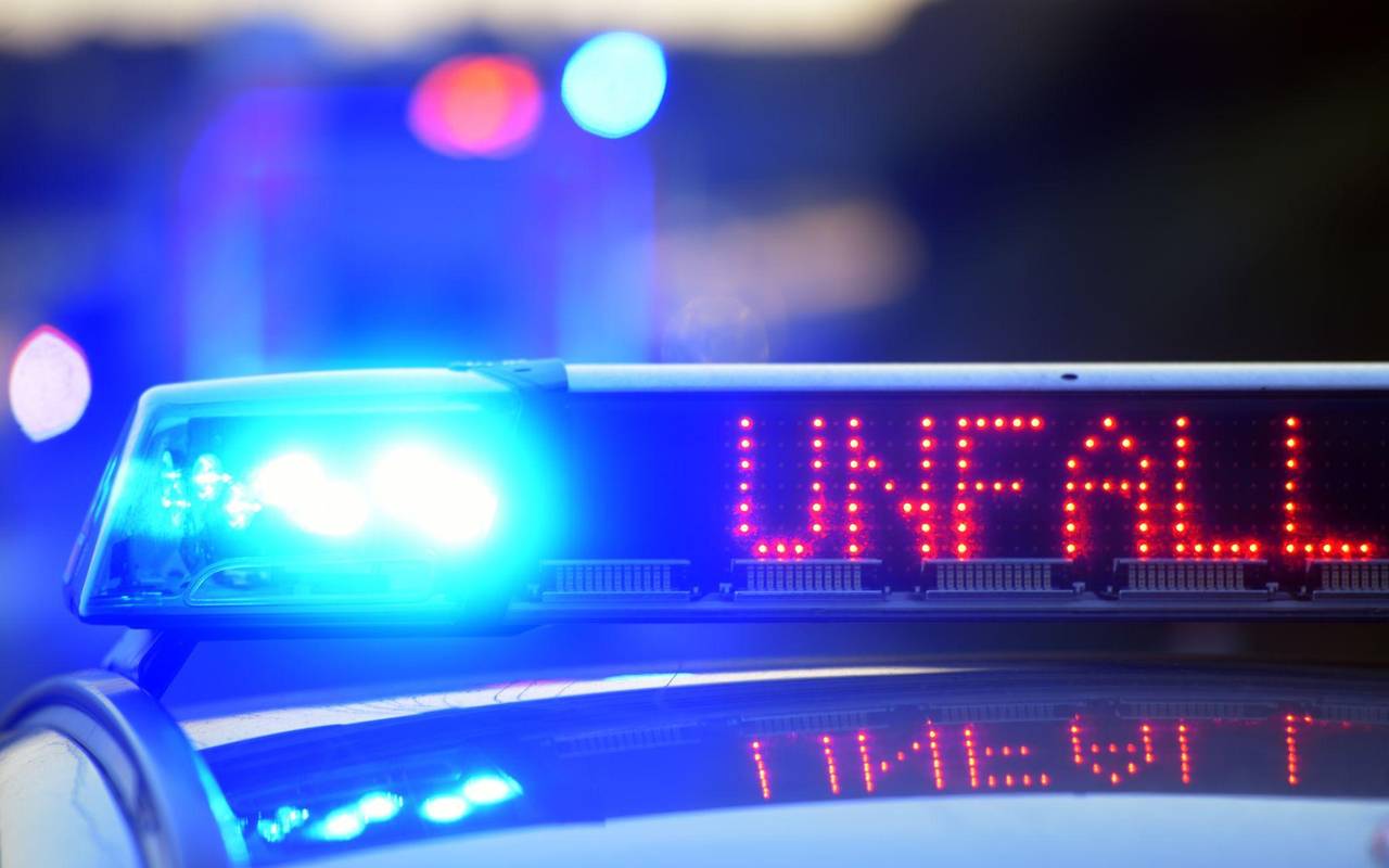 Polizei sichert Unfallstelle