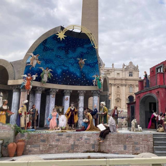 Krippe auf dem Petersplatz in Rom