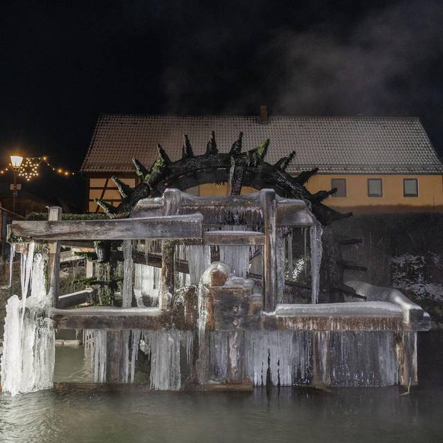 Frostige Nacht in Ebermannstadt