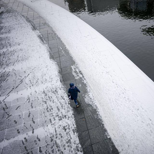 Schnee im Regierungsviertel