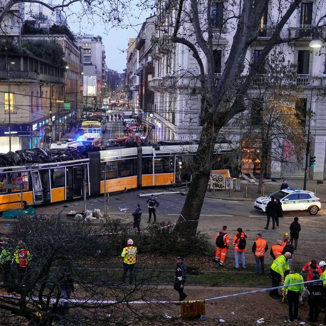 Straßenbahn in Mailand entgleist