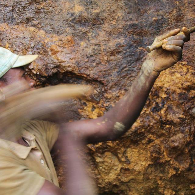 Arbeiter in Mine im Kongo