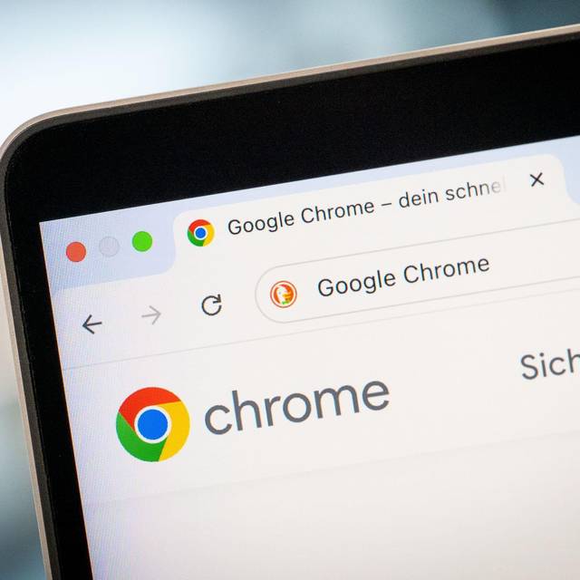 Der Google Chrome Browser auf einem Computerbildschirm