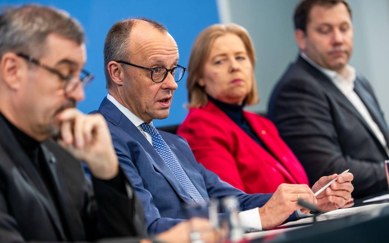 Spitzen der Koalition aus CSU, CDU und SPD