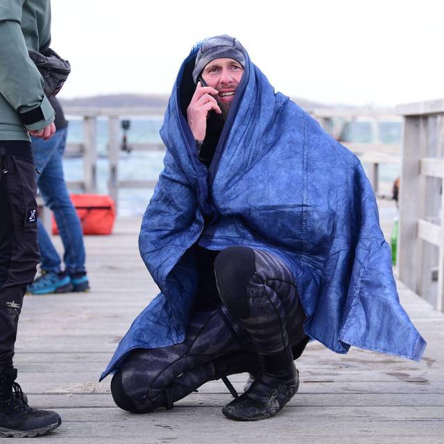 Wal an der Ostseeküste gestrandet