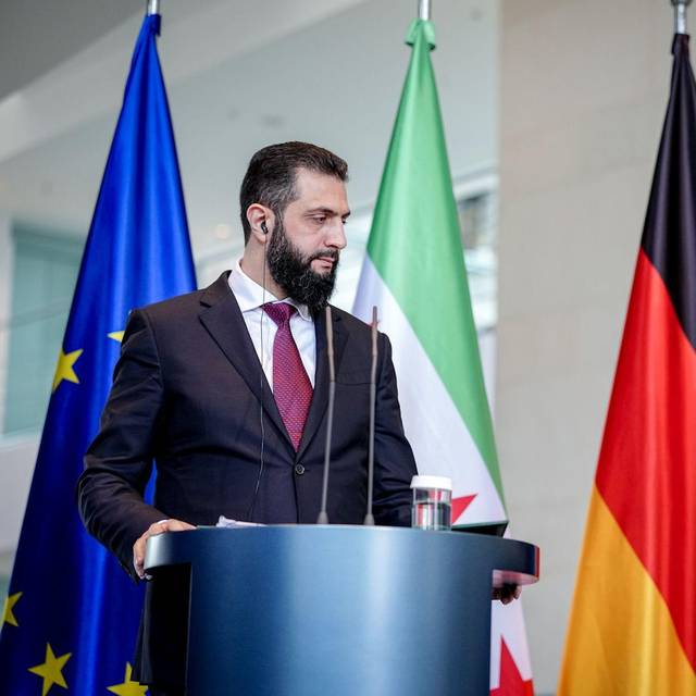 Syriens Übergangspräsident Ahmed al-Scharaa in Berlin