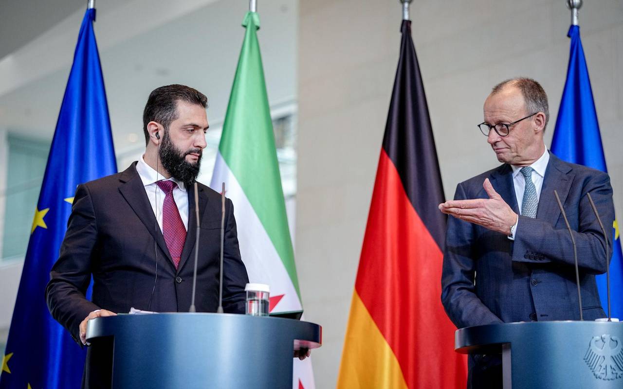 Syriens Übergangspräsident Ahmed al-Scharaa in Berlin