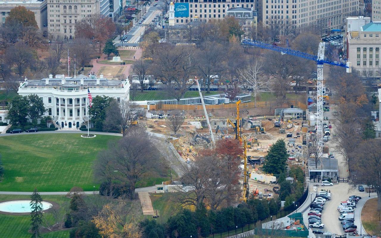 Bauarbeiten am Weißen Haus