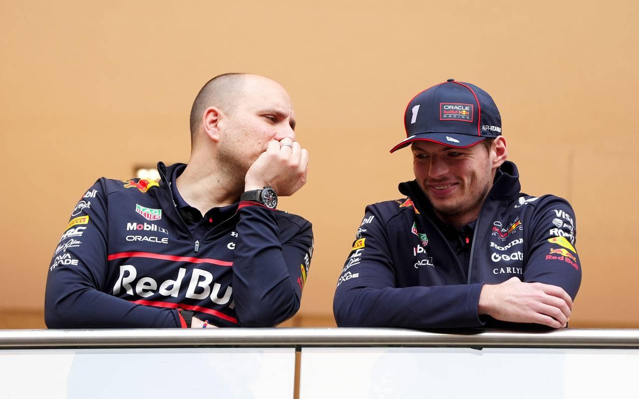 Gianpiero Lambiase (l) und Max Verstappen
