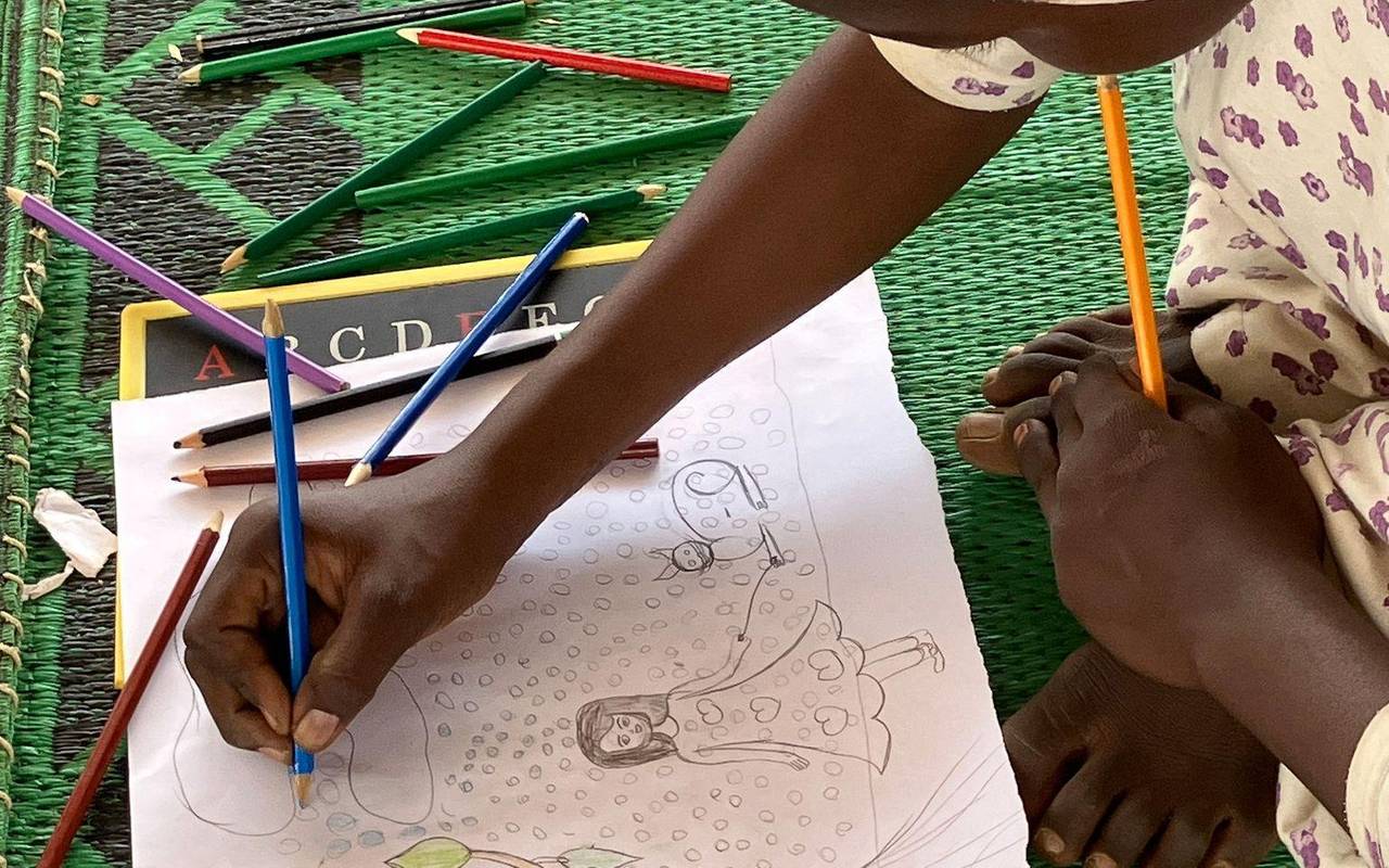 Flüchtlingslager Aboutengué im Tschad - Kinderschutzzone