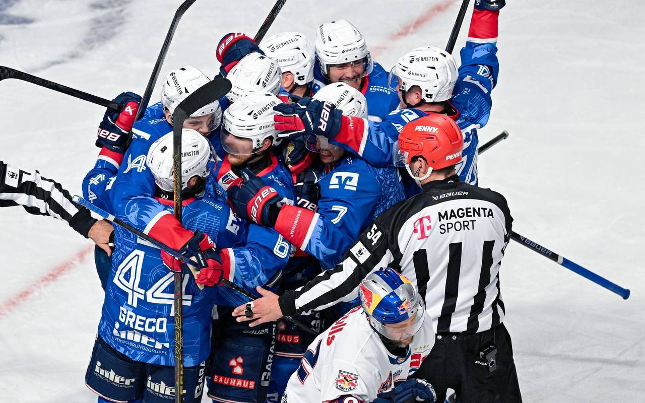 Die Spieler der Adler Mannheim