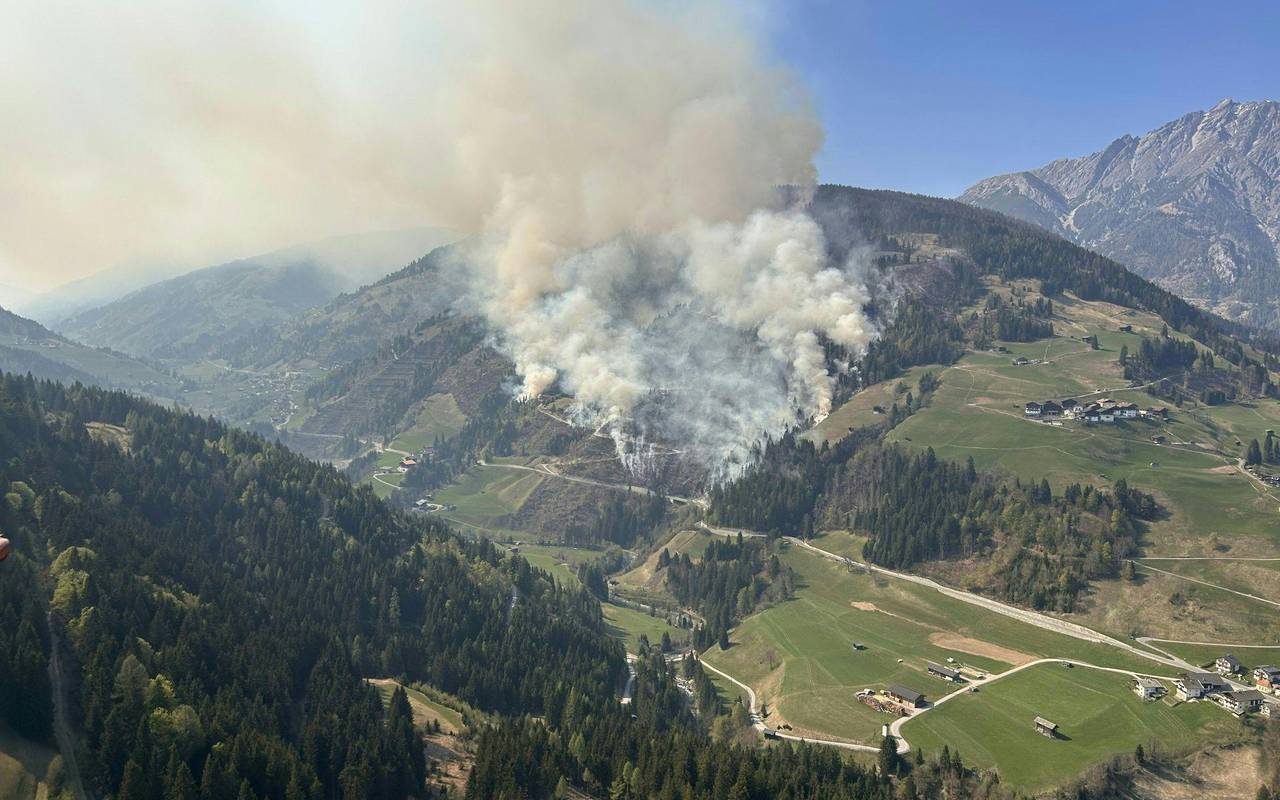Waldbrand im Kärntner Lesachtal