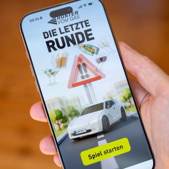 Der Startscreen der Web-App «Die letzte Runde» auf einem Handy