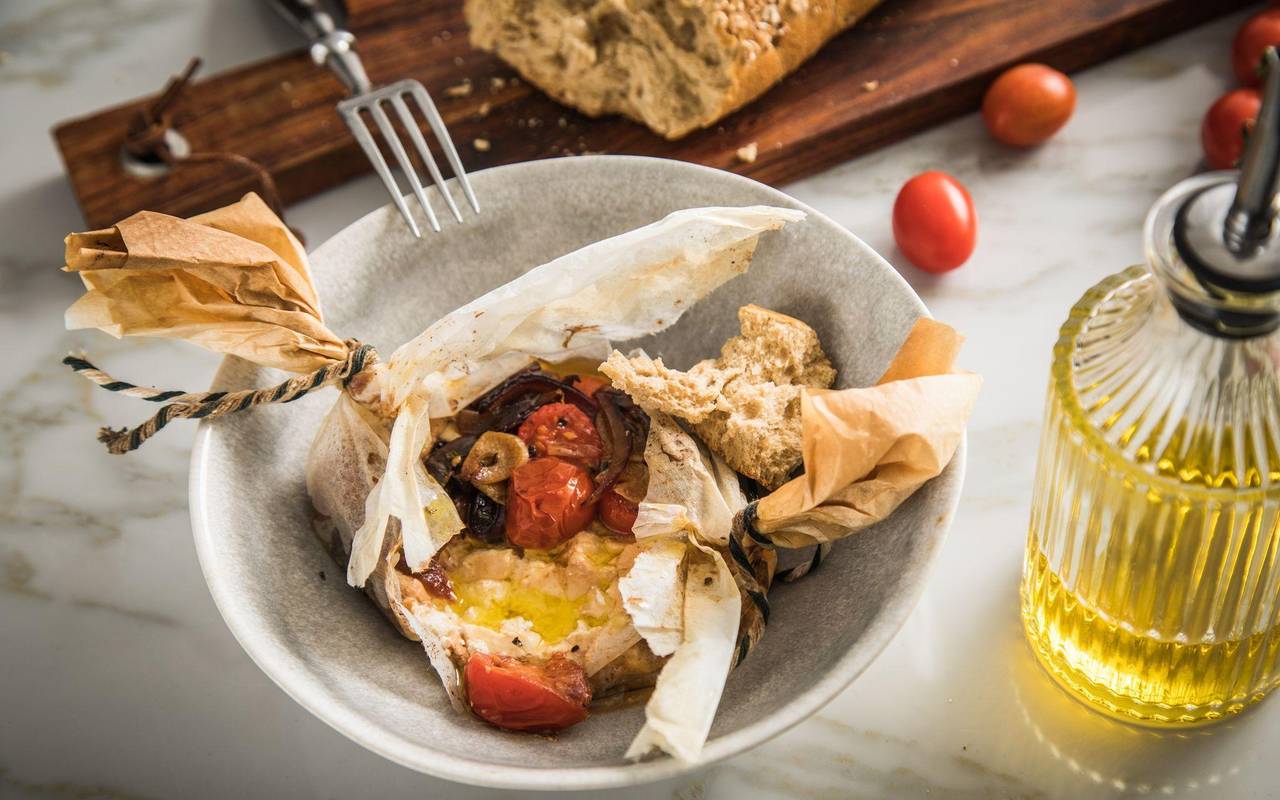 Im Ofen gebackener Feta