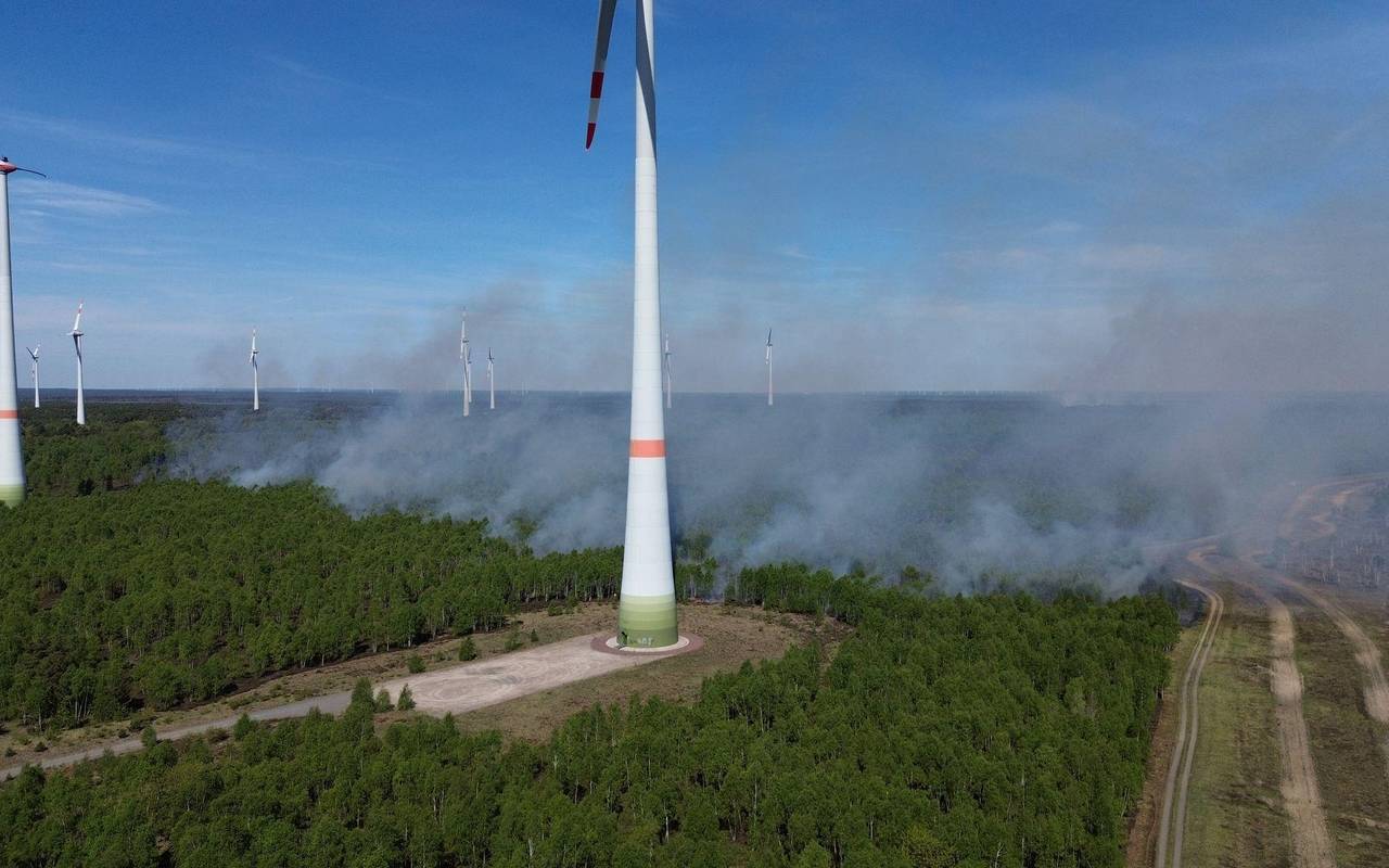 Waldbrand auf munitionsbelastetem Gelände bei Jüterbog
