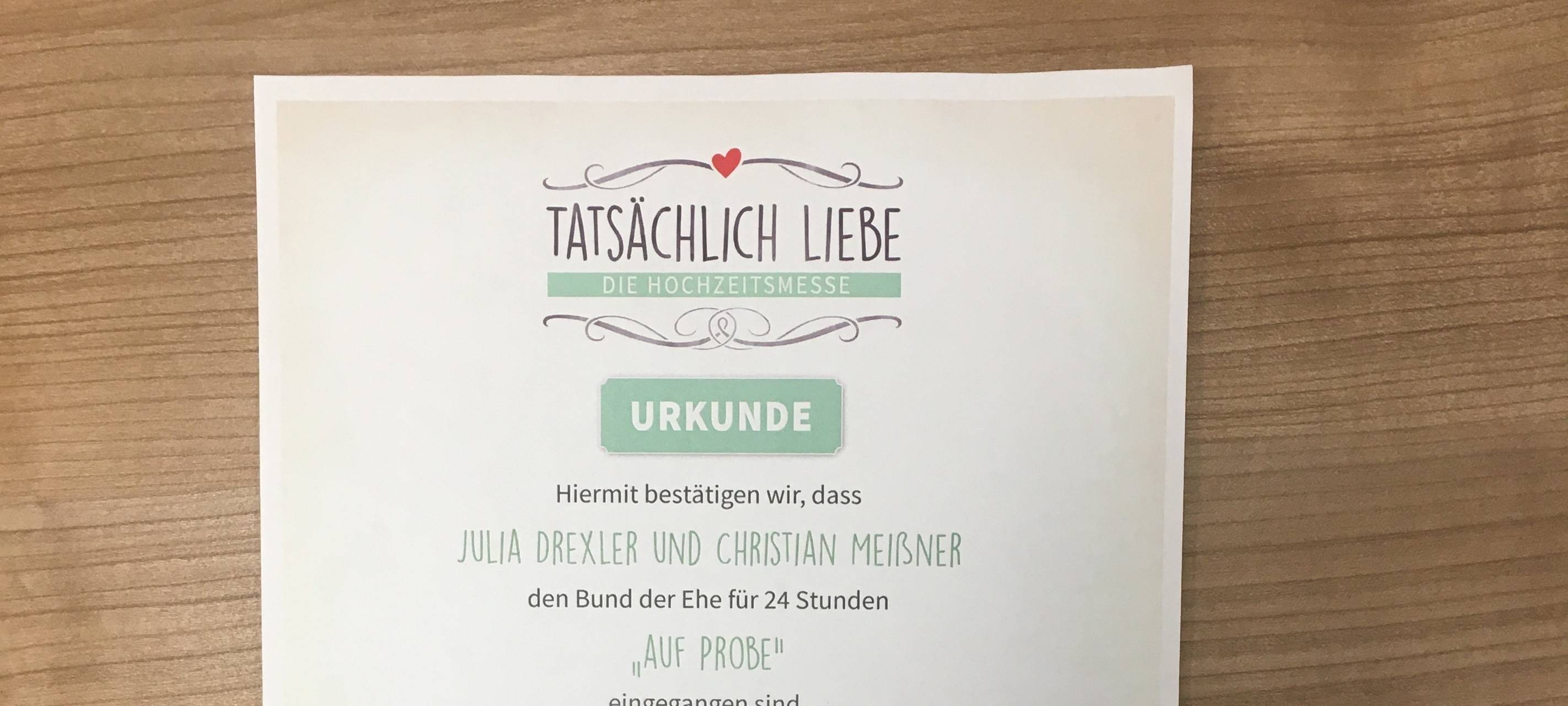 Julia und Christian heiraten
