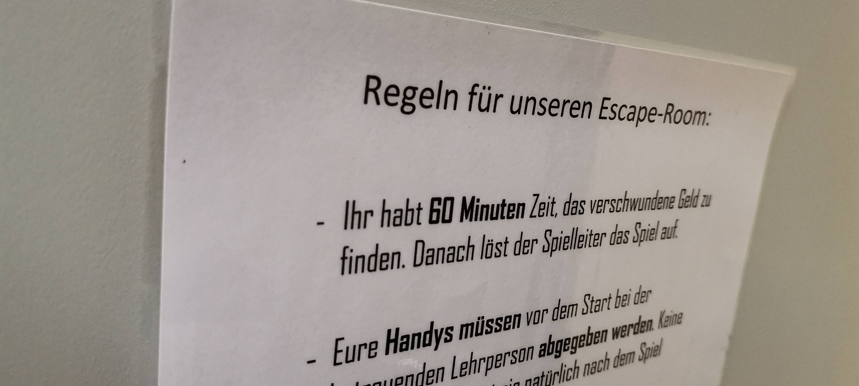 Escape Room am Erftgymnasium