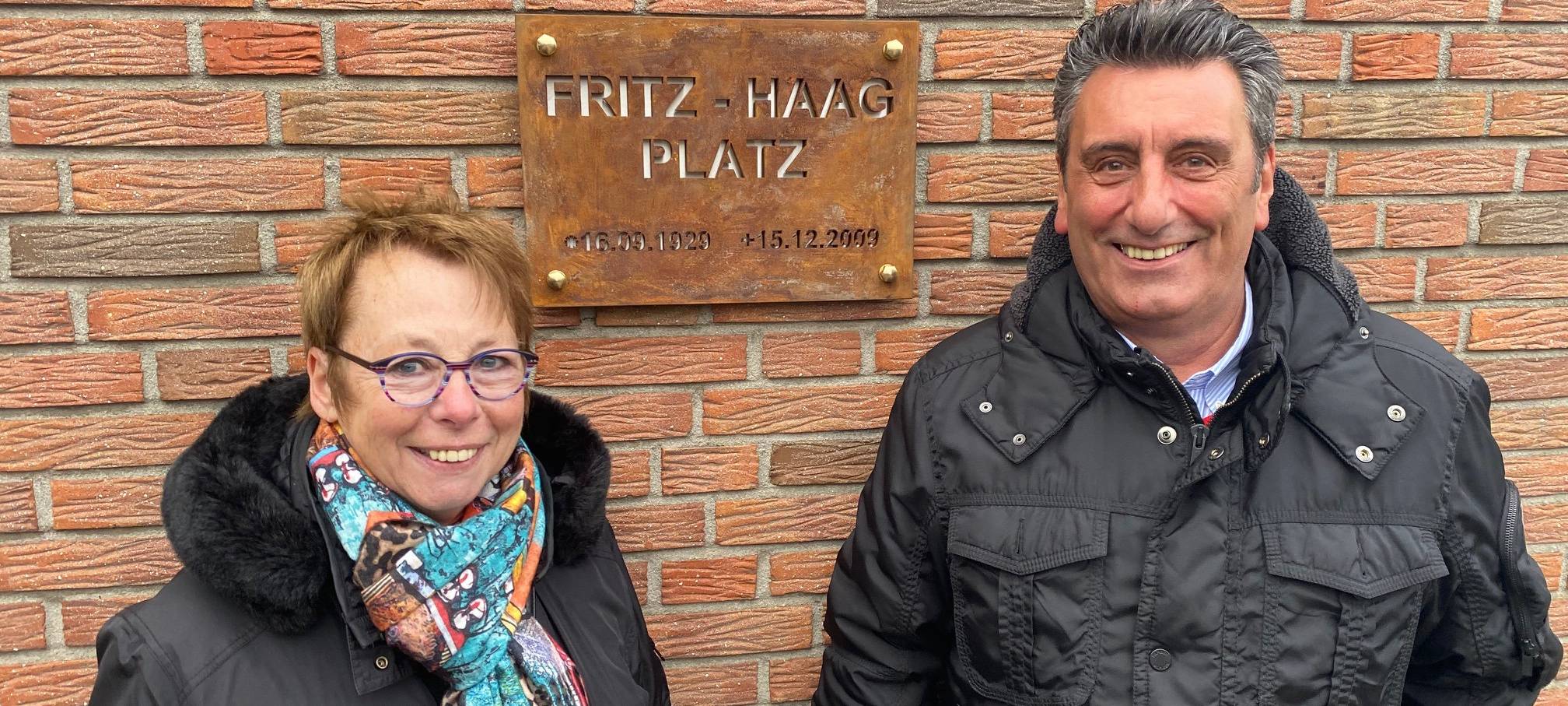 Plakette am Fritz-Haag-Platz enthüllt
