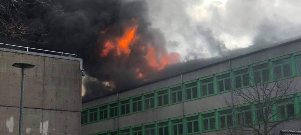 Brand am Schulzentrum in Wesseling