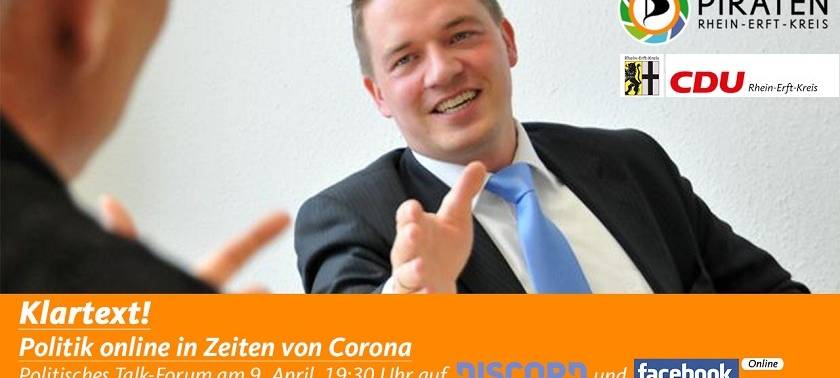 Politiker von CDU und Piratenpartei im Livestream