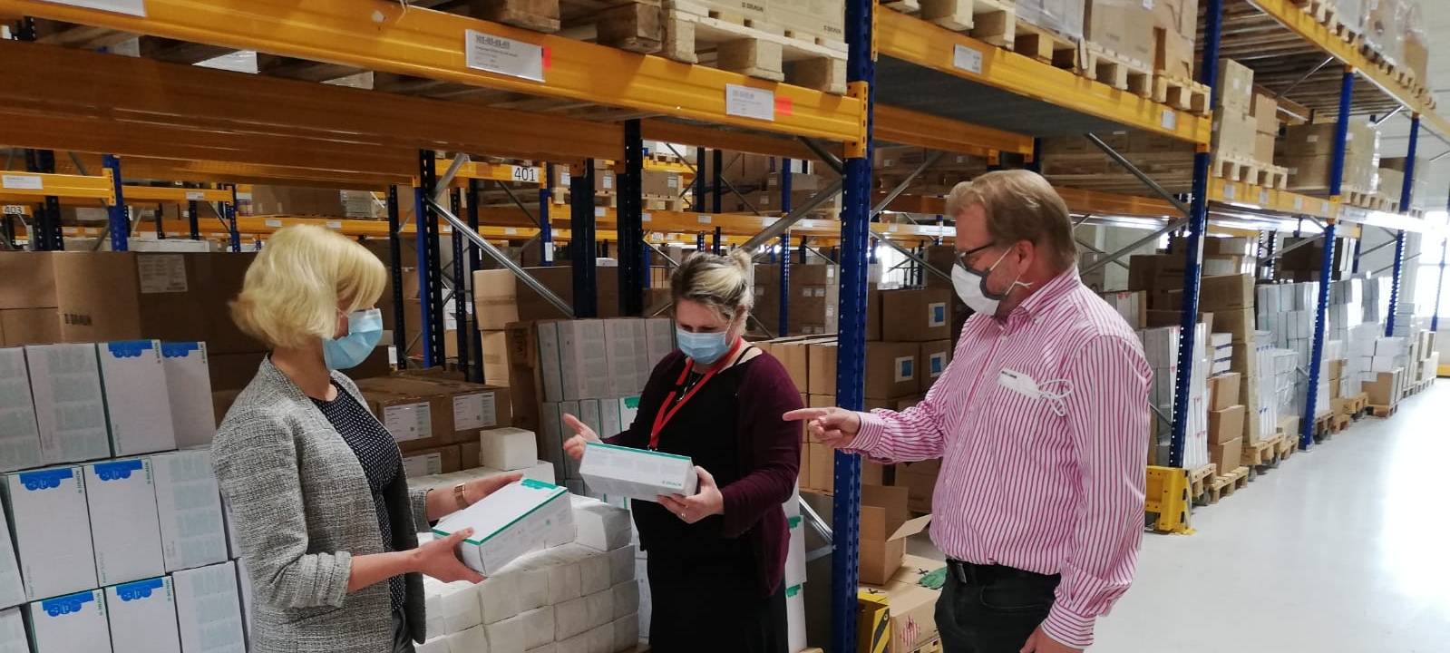 Malteser bekommen wieder Schutzmasken und Desinfektionsmittel