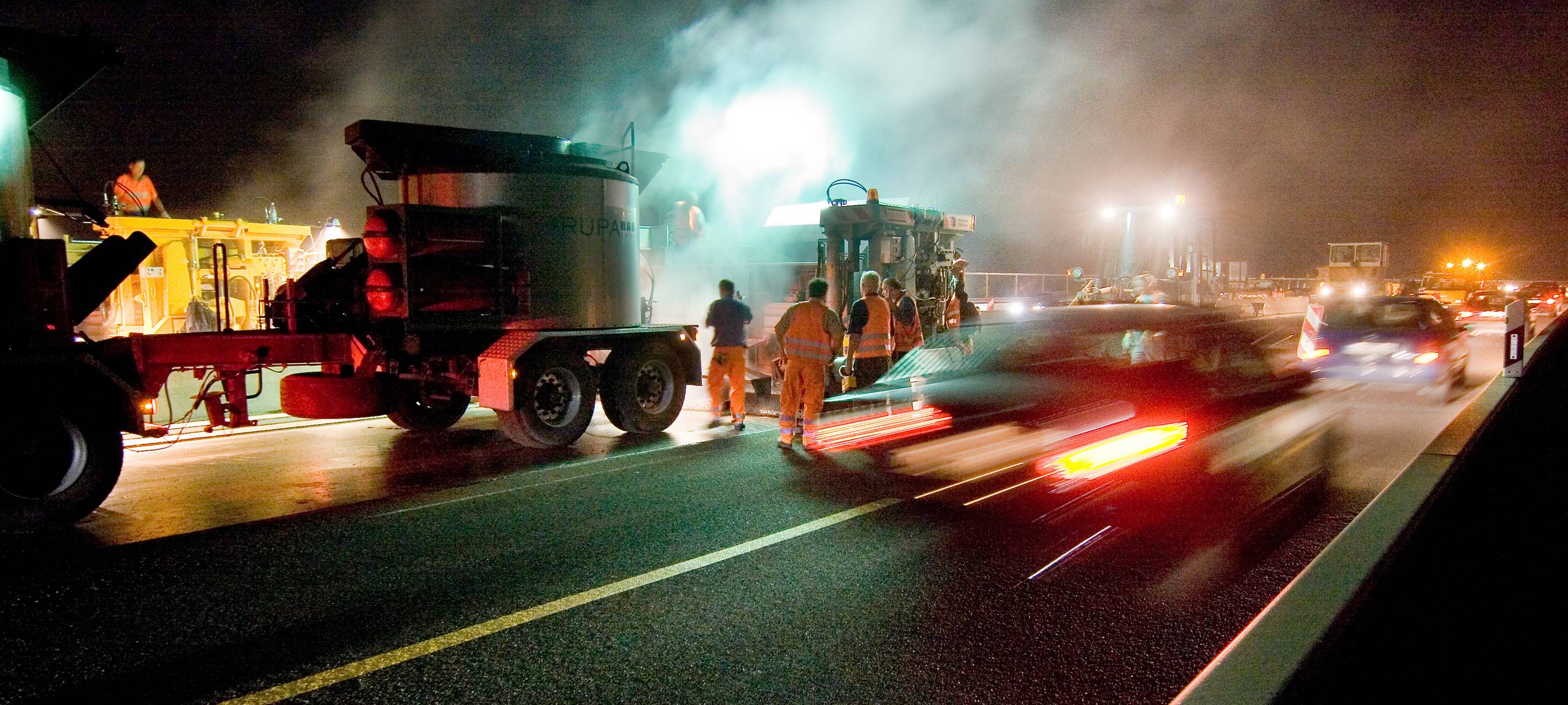 A4: Am Wochenende ist nur eine Spur frei