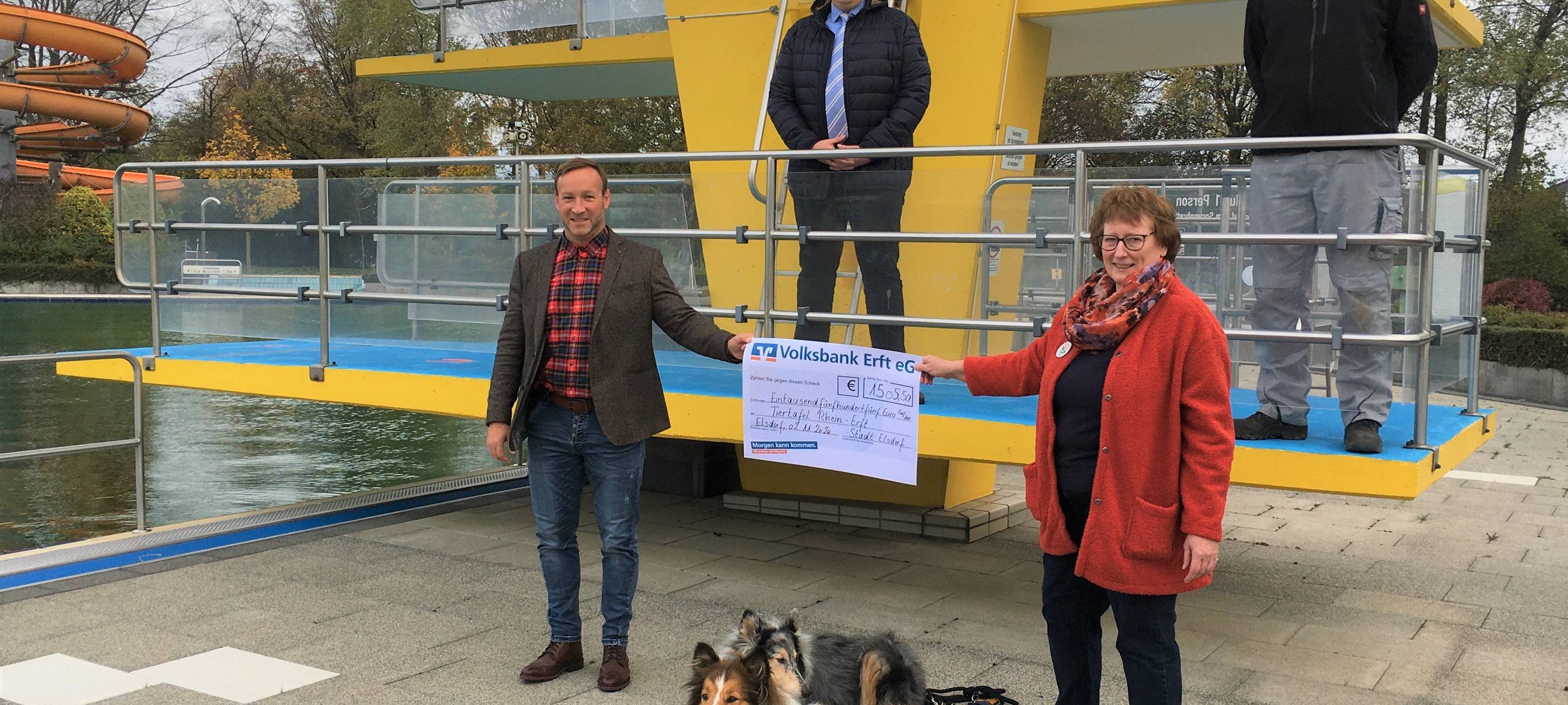 Elsdorf: Erlös des Hundeschwimmens an Tiertafel gespendet