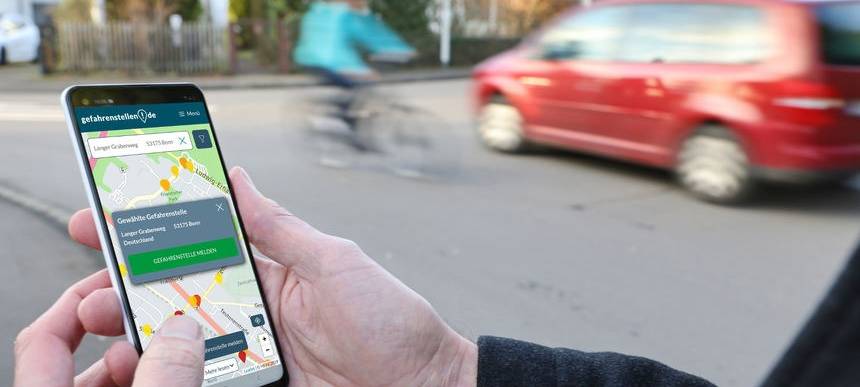 Gefahrenstellen App gestartet