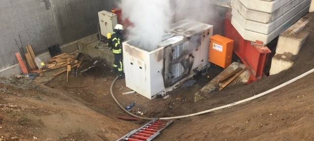Kerpen: Generator geht in Flammen auf