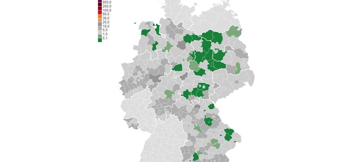 Rhein-Erft: Inzidenz unter 5