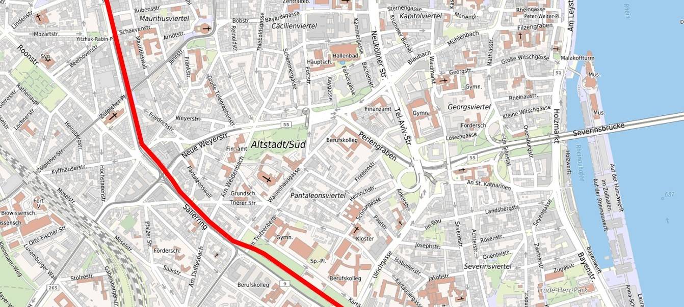 Köln: 3 Kilometer Radspur am Stück