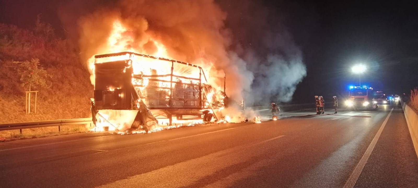 A4: Brennender Lastwagen sorgte für Sperrung