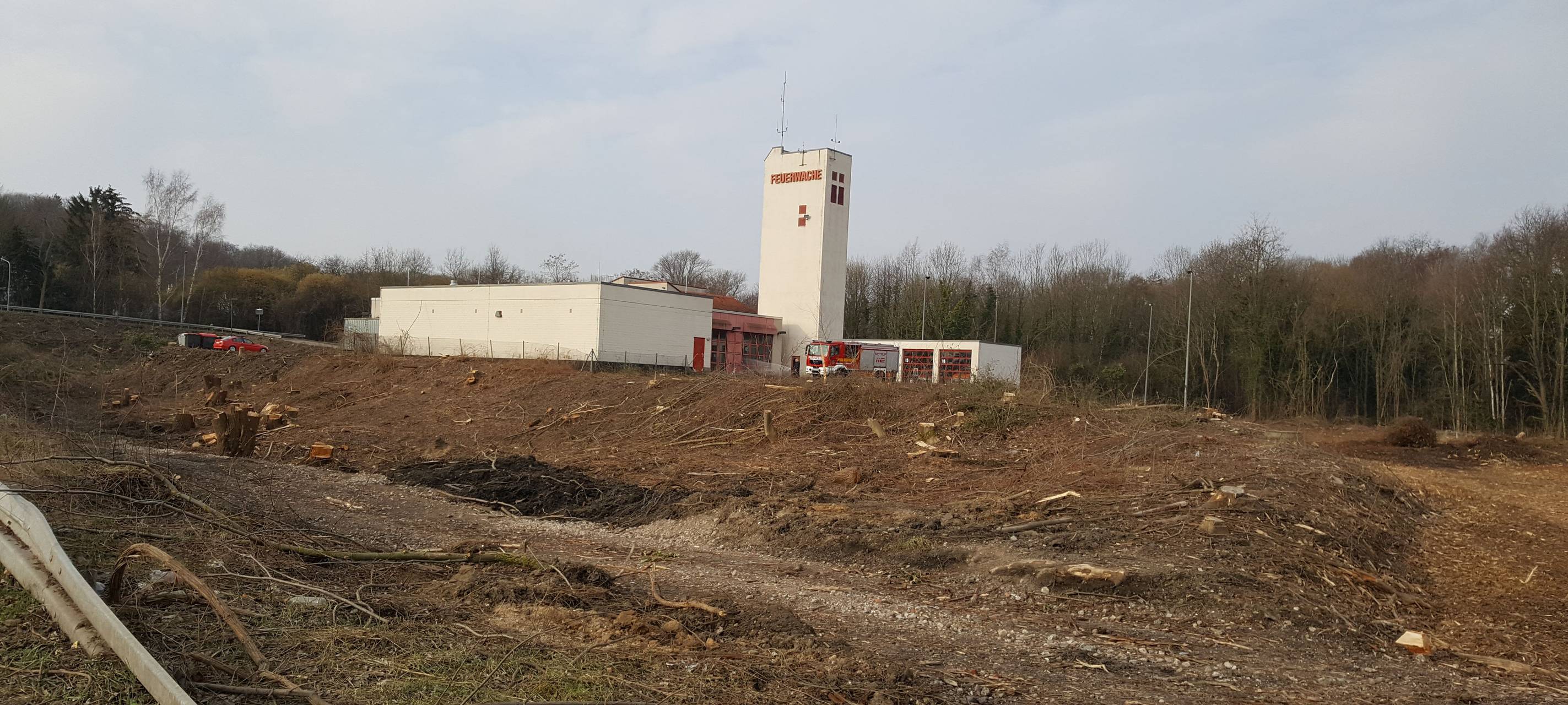 Bäume mussten Feuerwache weichen