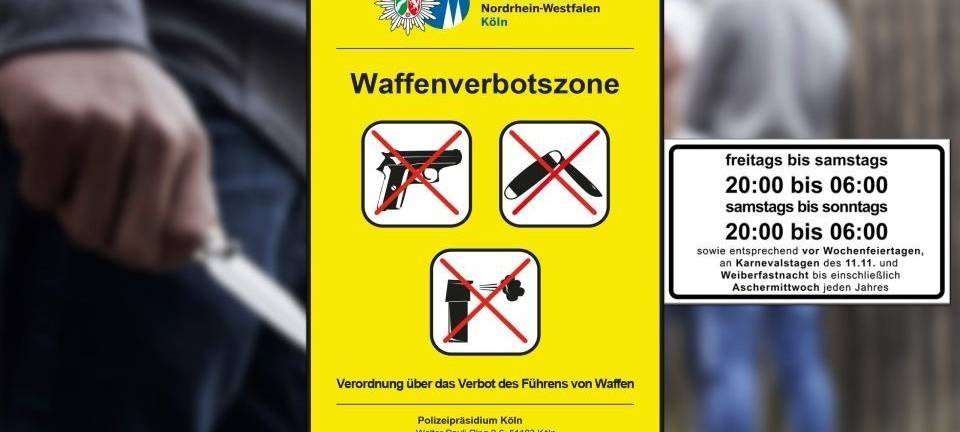 Köln: Waffenverbot an Bahnhöfen und in Zügen