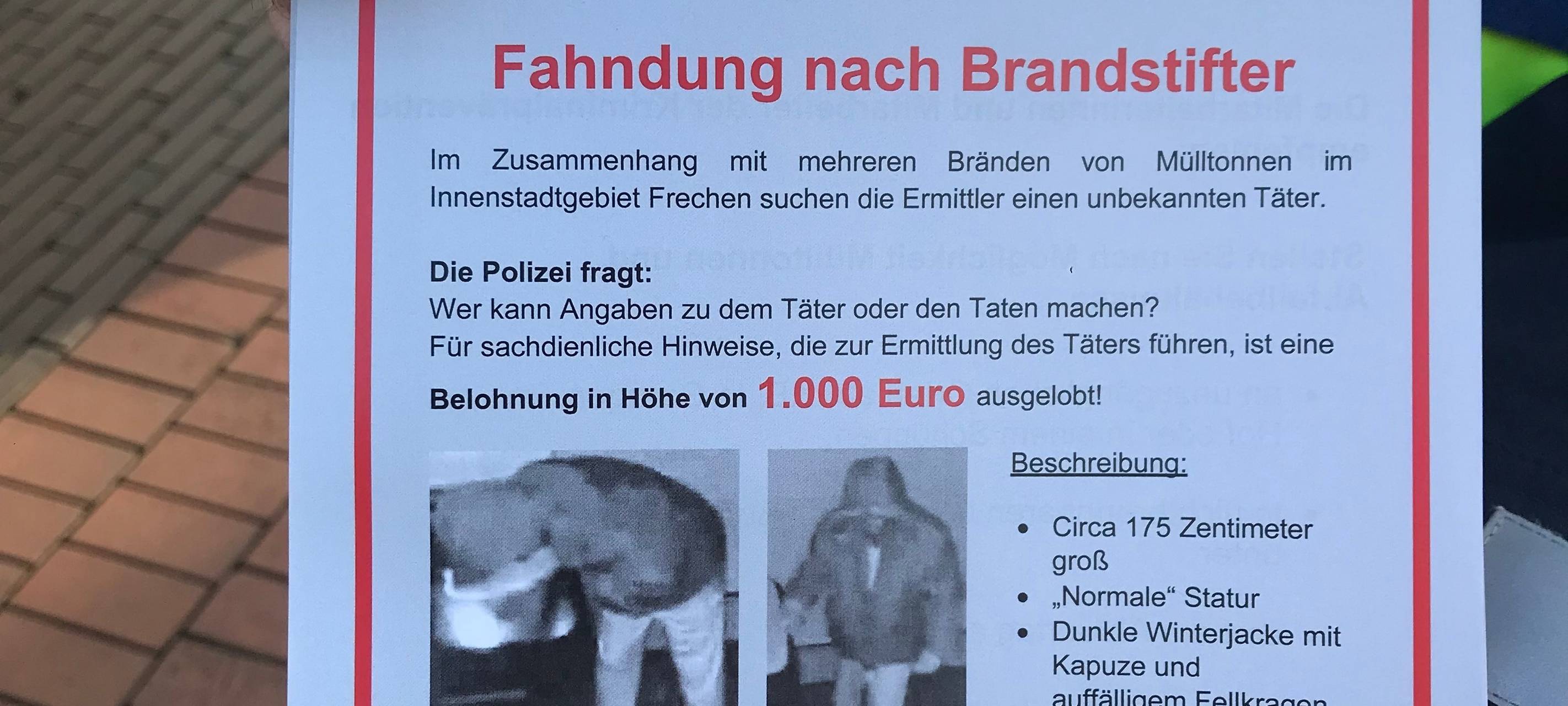 Frechen: Neue Bilder vom Feuerteufel?