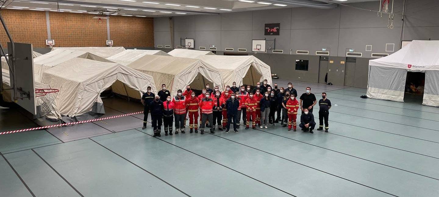Bedburg: Turnhalle für Geflüchtete vorbereitet