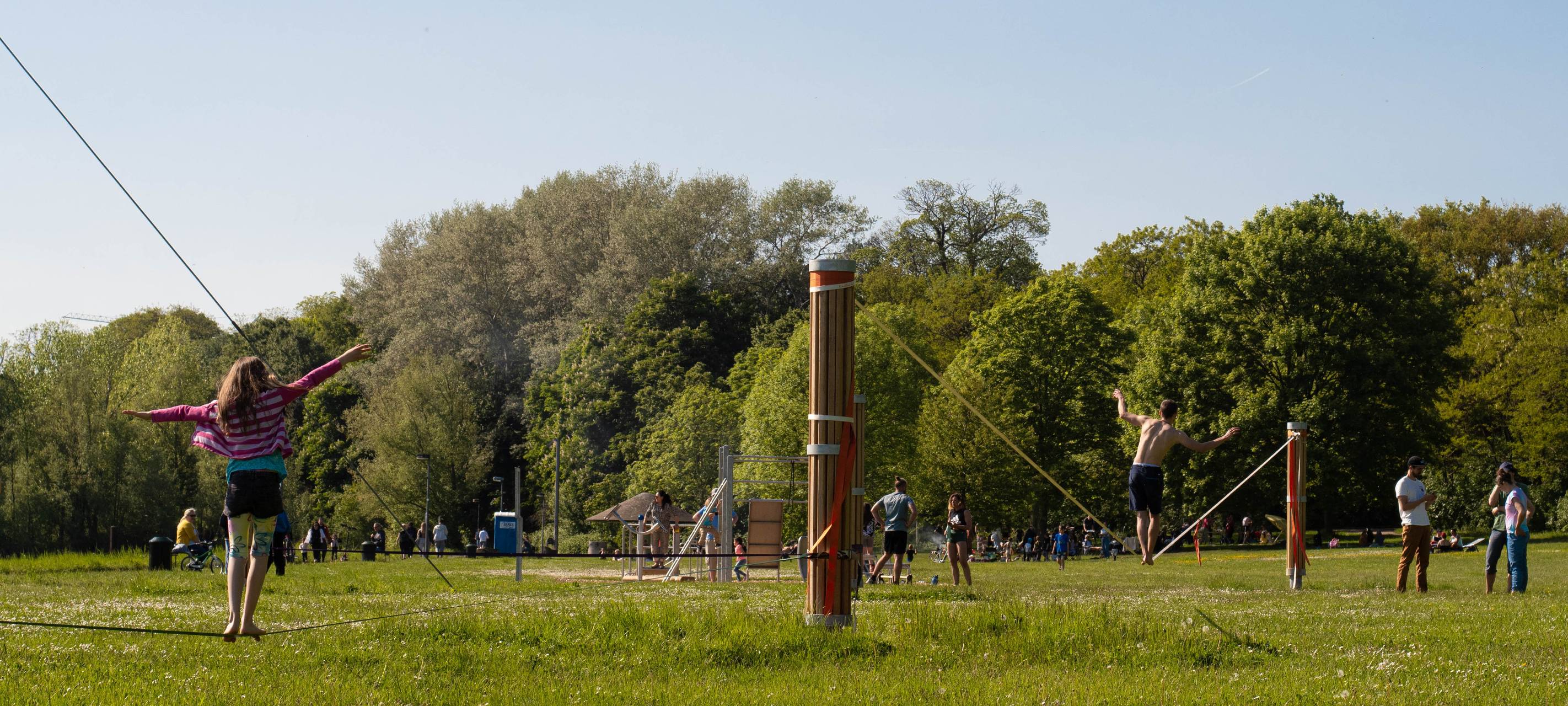 Köln: Neue Slackline-Anlage