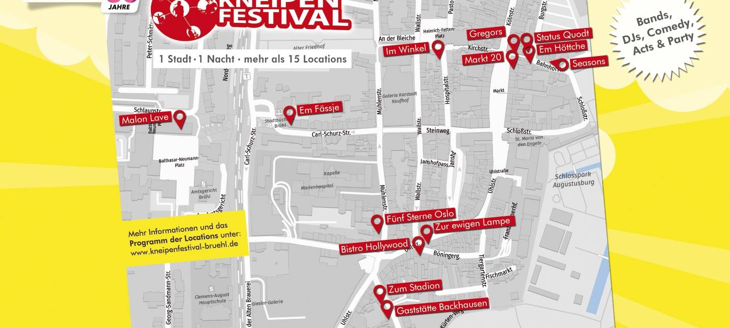 Brühl: Programm für Kneipenfestival steht