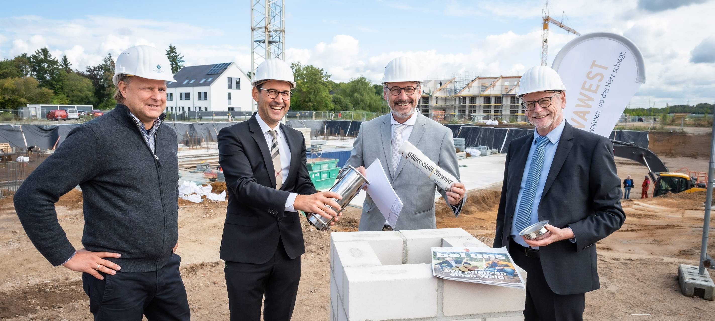 Brühl: Grundstein für 144 neue Wohnungen gelegt