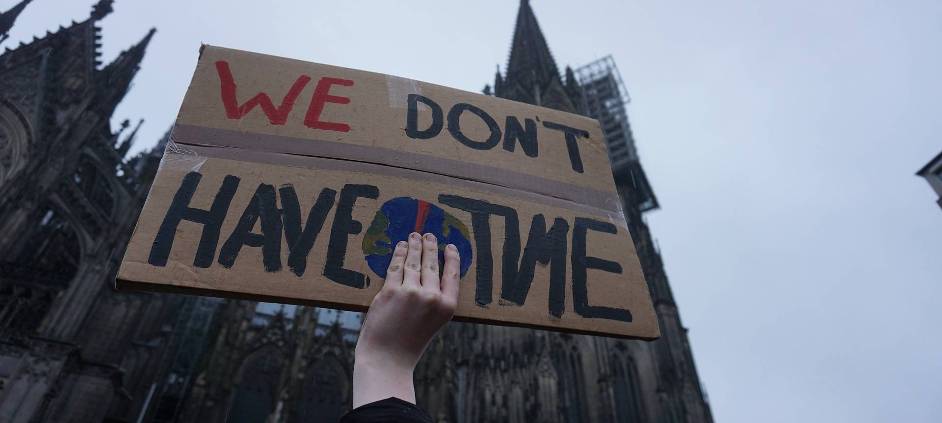Klimaaktion am Kölner Dom