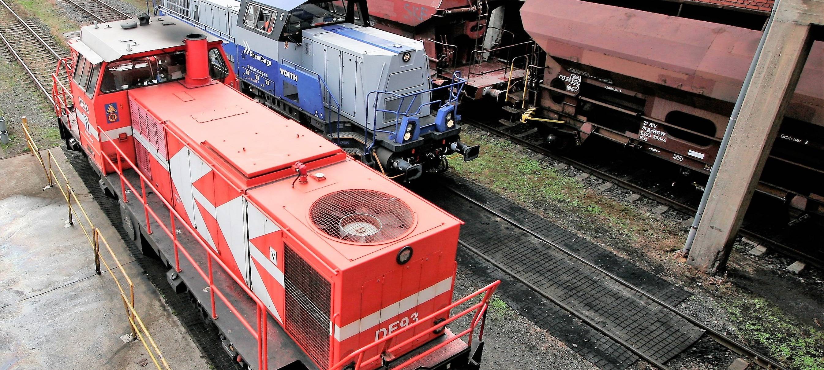 Bergheim: Vier Loks am Kraftwerk Niederaußem