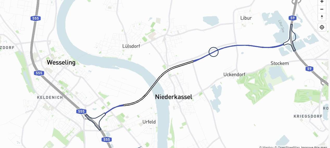 Wesseling/Köln: Vorzugsvariante für Rheinspange steht fest