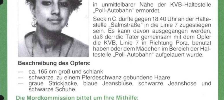 35 Jahre alter Mordfall in Köln bei Aktenzeichen XY