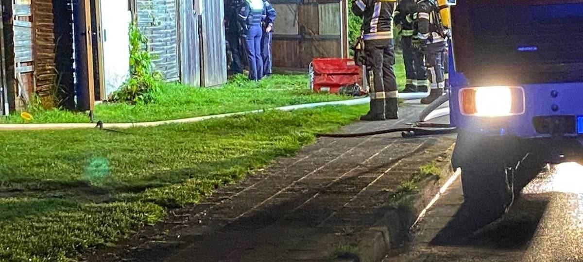 Bergheim: Unterstand fängt Feuer