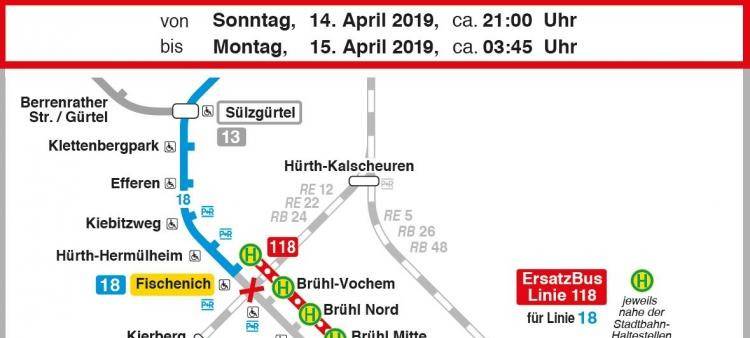Neuer Takt der Linie 18: Sperrung in den Ferien